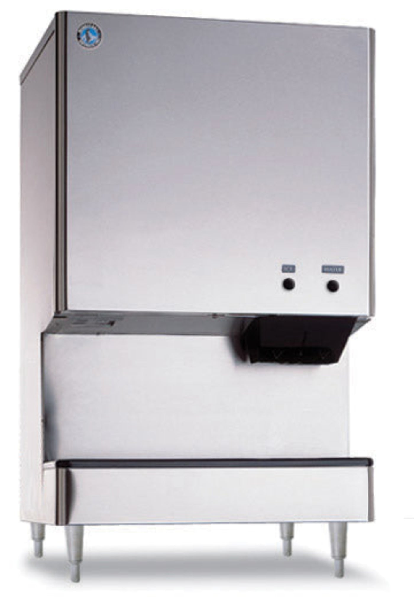Hoshizaki | 26" Wide Water-Cooled Small Cubelet Ice & Water Dispenser w/ Built-In Storage Bin -DCM-500BWH