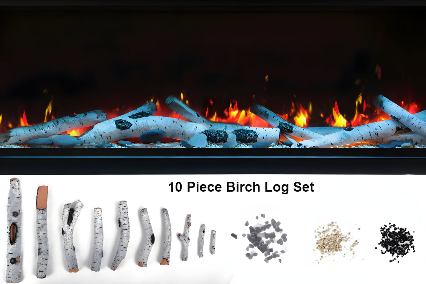 Remii 65'' Extra Deep Built-In Indoor and Outdoor Linear Electric Fireplace - 102765-DE