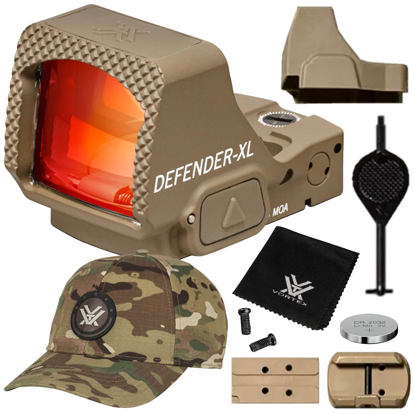 Vortex Optics Defender-XL 5 MOA Micro Red Dot, TAN - (DFXL-MRD5-T)