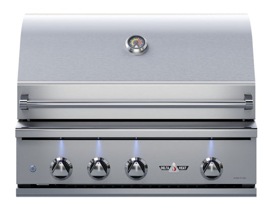 Delta Heat 32 Inch Natural Gas Grill with Infrared Rotisserie - DHBQ32R-DN