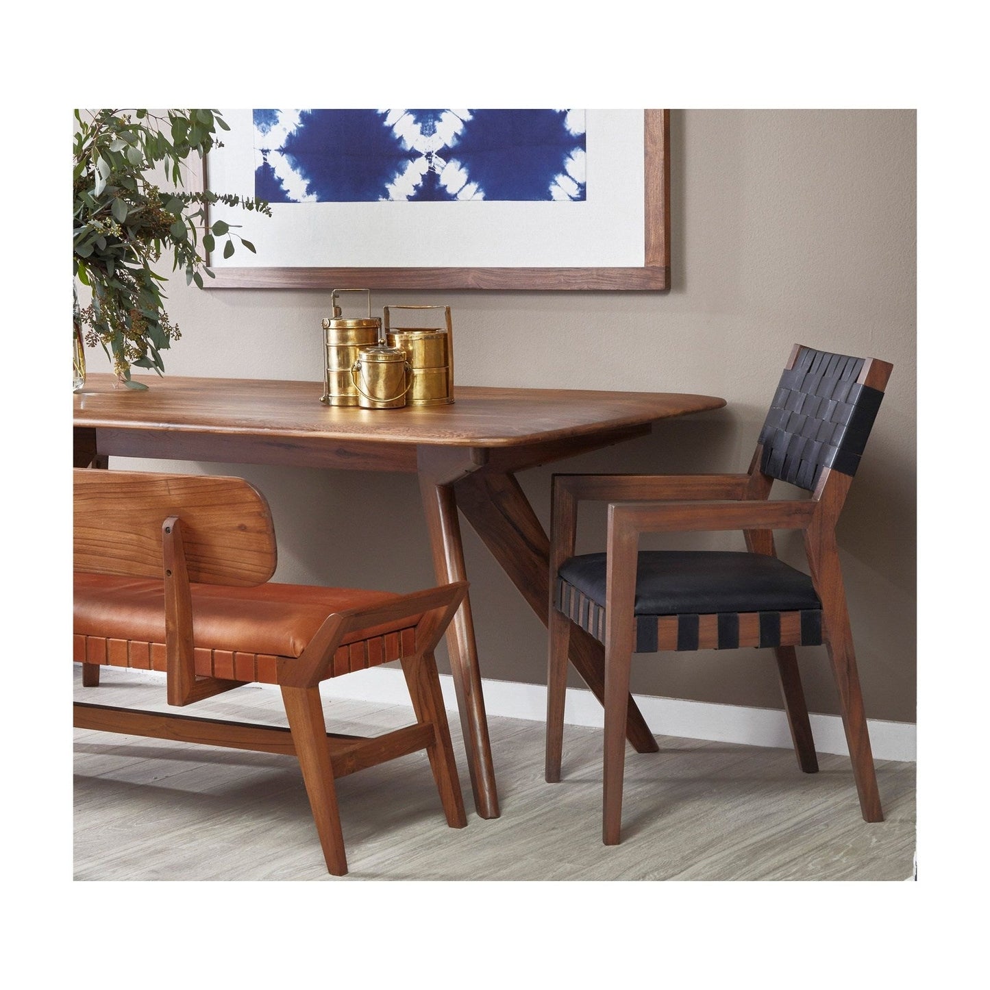 Union Home Antenna Rectangular Dining Table 78" In Porto Finish  - DIN00011