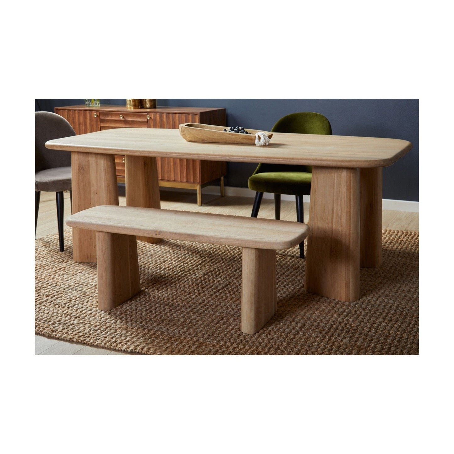 Union Home Laurel Dining Bench - Natural -  DIN00164