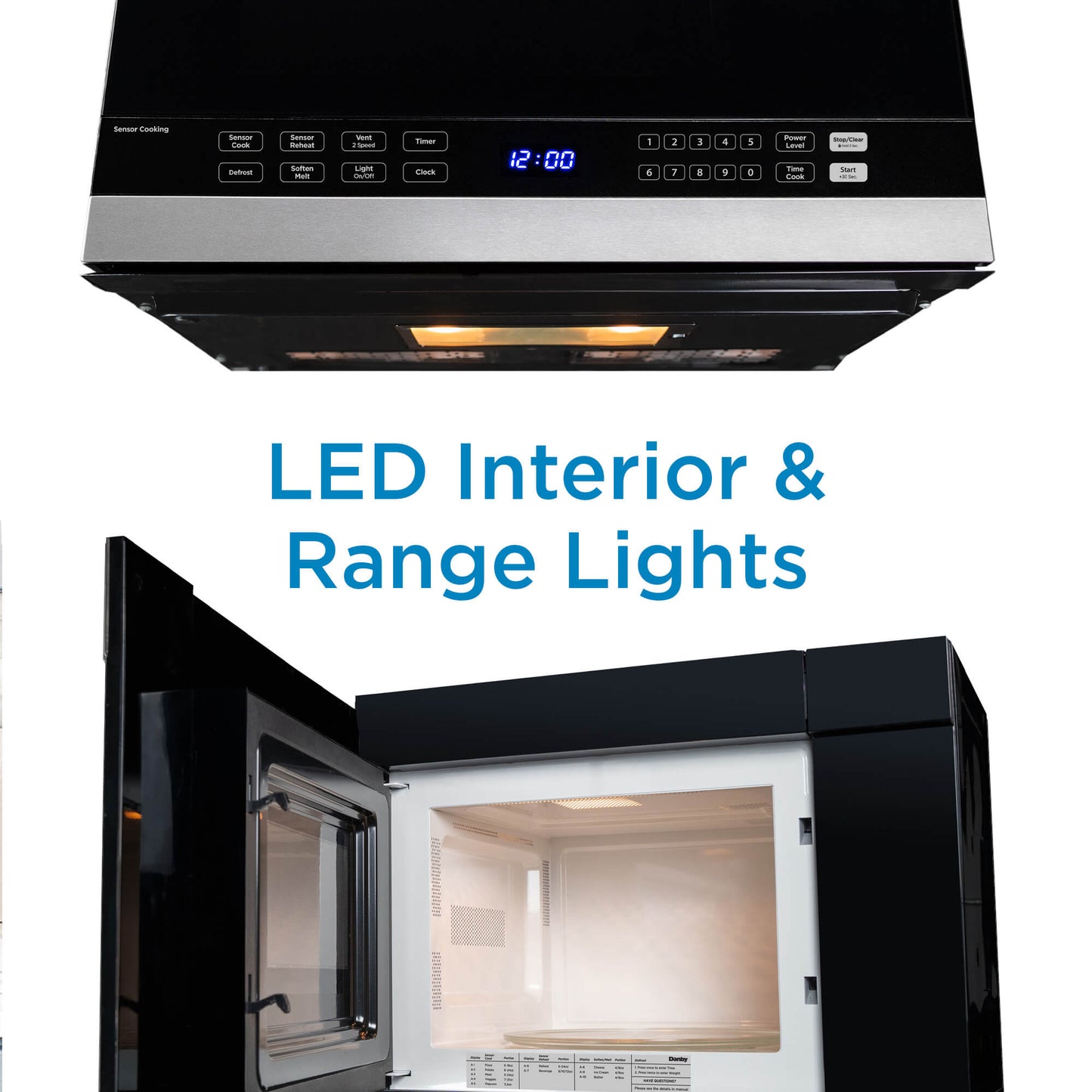 Danby - 24" OTR Microwave with Sensor Cooking Controls, 10 Power Levels OTR - DOM014401G1