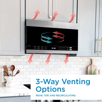 Danby - 24" OTR Microwave with Sensor Cooking Controls, 10 Power Levels OTR - DOM014401G1