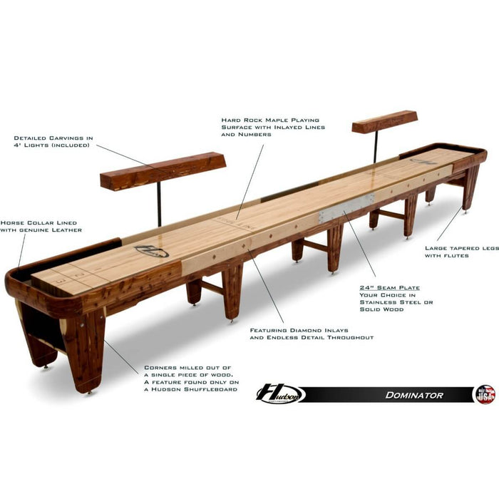 Hudson Dominator Shuffleboard Table 9'-22' w/ Custom Options