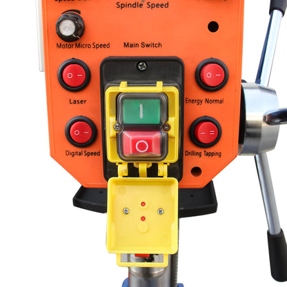 Kaka industrial DP-16 - 5/8" Variable-Speed Benchtop Drill Press with Laser, Bench Top Drill Press for Metal and Wood Working - 187105V110