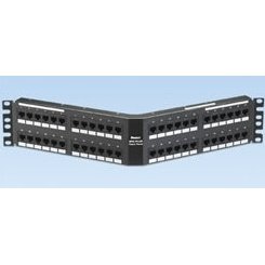 Panduit Punchdown Patch Panel, Cat 5e, Angled, 4 - DPA485E88TGY