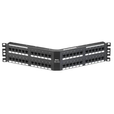 Panduit Punchdown Patch Panel, Cat 6A, Angled, 4 - DPA486X88TGY