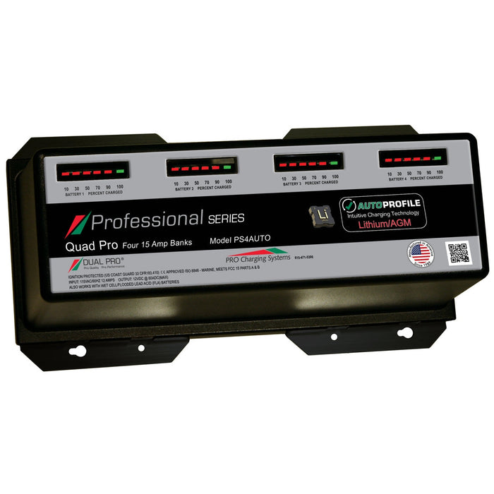 Dual Pro Battery Charger, Auto Profille 4 Bank 60 Amps - DPCPS4AUTO