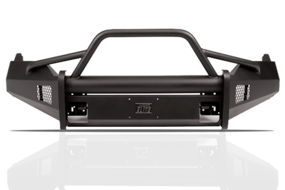 Fab Fours DR13-R2962-1 Dodge Ram 1500 2013-2018 Black Steel Elite Front Bumper Pre-Runner Guard with Tow Hooks
