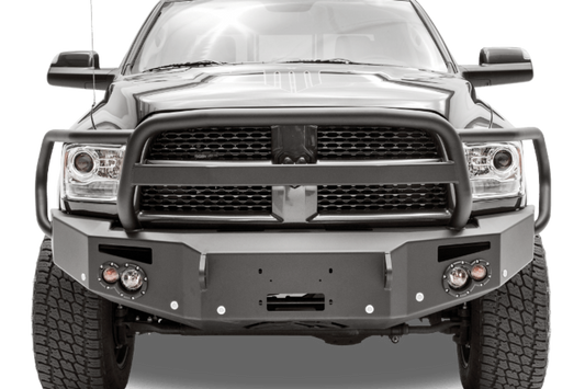 Fab Fours DR16-C4050-1 Dodge Ram 2500/3500 2016-2018 Premium Front Bumper Sensor Winch Ready with Full Guard