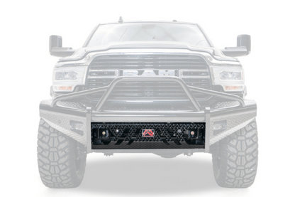 Fab Fours Black Steel No Guard Front Bumper 2019-2024 Dodge Ram 4500/5500 HD (New Body Style) DR19-S4461-1