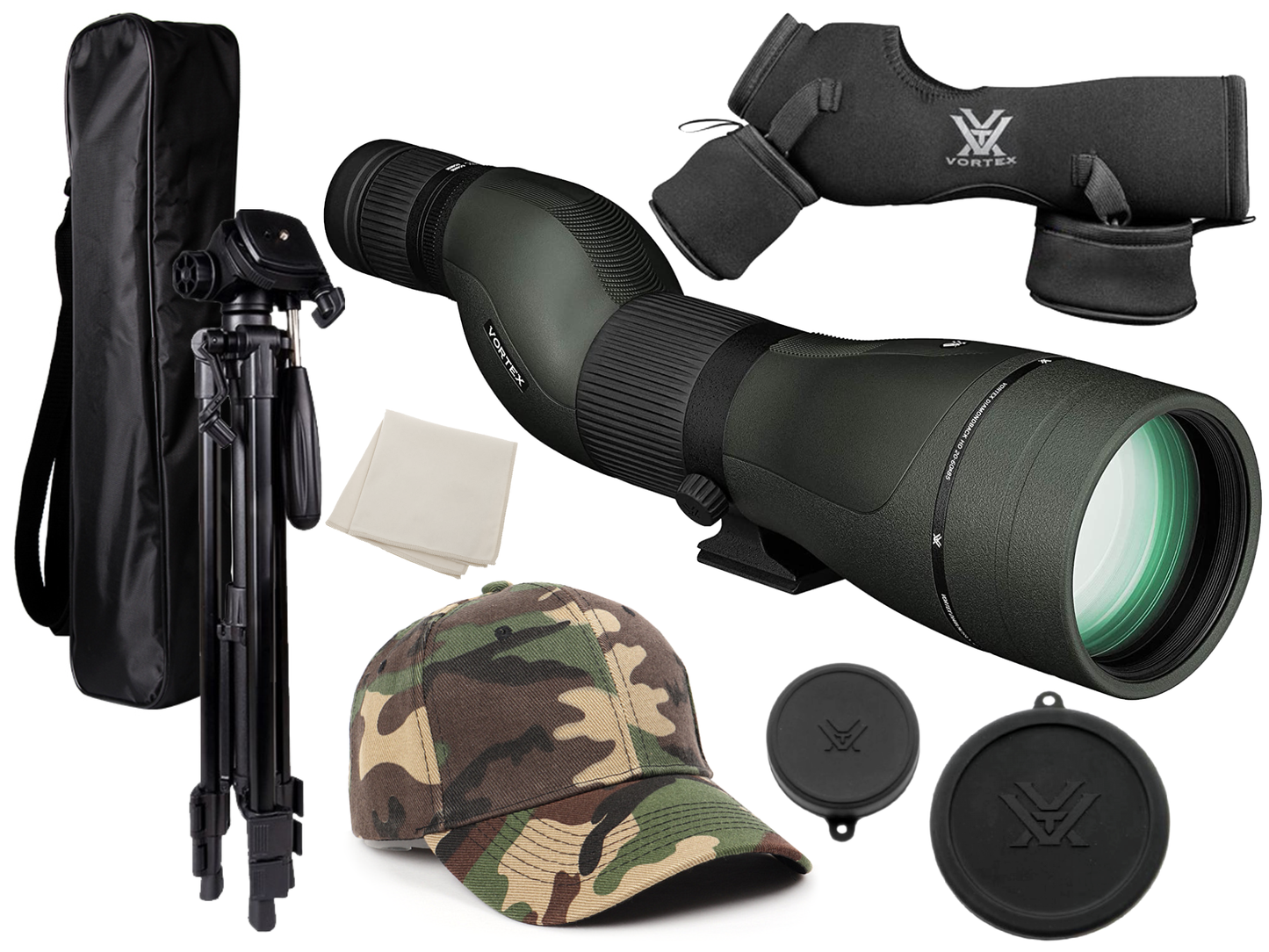Vortex Optics Diamondback HD Spotting Scope, 20-60x85 with Gift (Tripod+Hat) - DS-85S_Hat-CD_SAB203