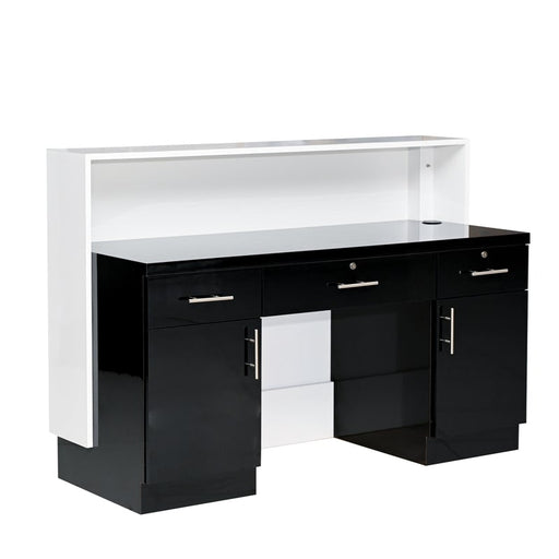 Whale Spa - Lux BW2 Stripes Reception Desk