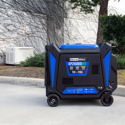 DuroMax 28,000 Watt V-Twin Tri Fuel Portable Digital Inverter Generator