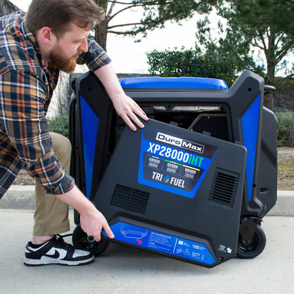 DuroMax 28,000 Watt V-Twin Tri Fuel Portable Digital Inverter Generator