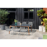 Midtown Concept Chamonix Rectangular Black Outdoor Dining Table - SC CHAMONIX_RECT_BLK