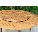 Midtown Concept Lazy Susan Square Outdoor Dining Table - BT 543