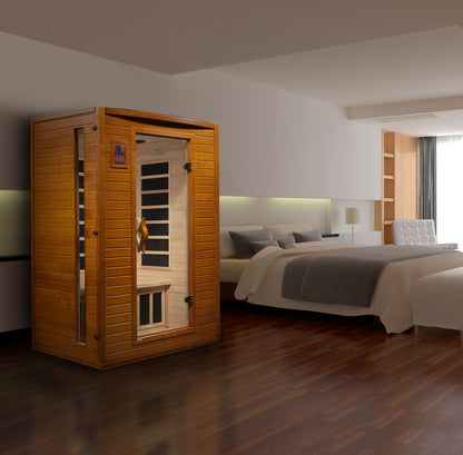 Golden Designs "Versailles" 2 Person Ultra Low EMF Far IR Sauna  - DYN-6202-03 Elite