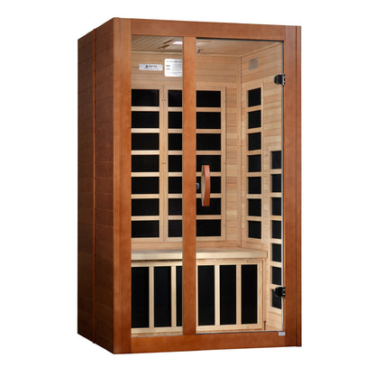 Golden Designs "Santiago" 2 Person Ultra Low EMF FAR IR Sauna -, DYN-6209-02 Elite