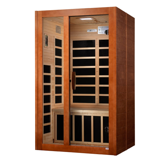 Golden Designs "Santiago" 2 Person Ultra Low EMF FAR IR Sauna -, DYN-6209-02 Elite