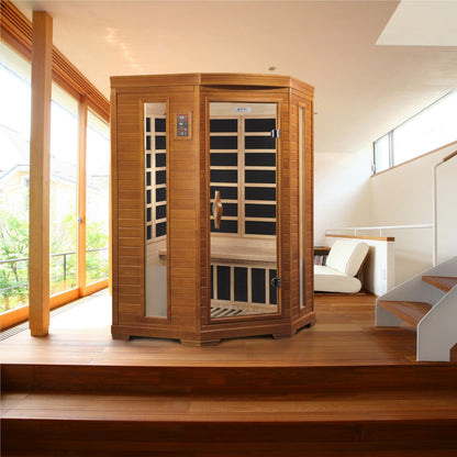 Golden Designs "Heming" 2 Person Ultra Low EMF Far IR Sauna  - DYN-6225-02 Elite