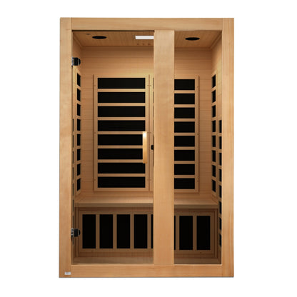 Golden Designs 2 Person Low EMF FAR IR Sauna  - DYN-6229-01