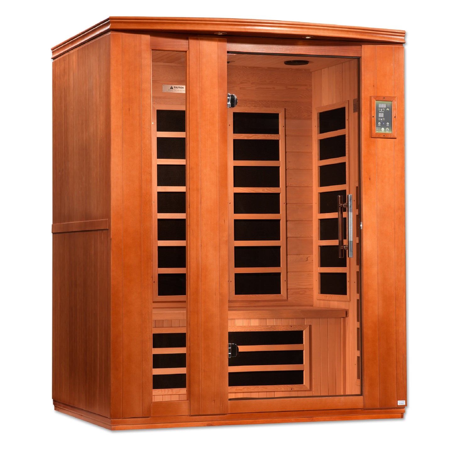 Golden Designs "Lugano" 3 Person Ultra Low EMF FAR IR Sauna  - DYN-6336-02 Elite