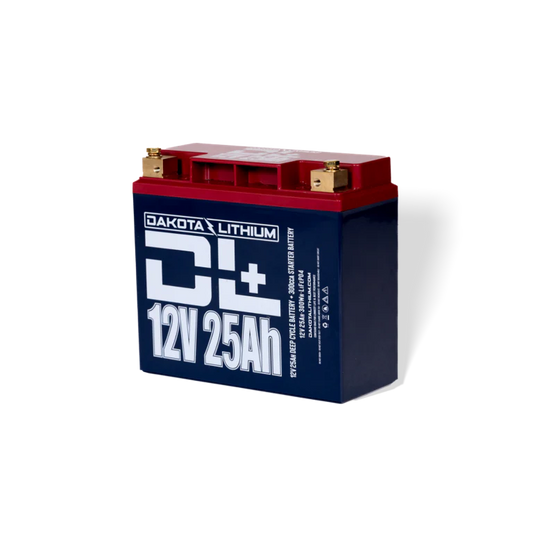 Dakota Lithium + 12V 25Ah LiFePO4 Battery Twin Pack