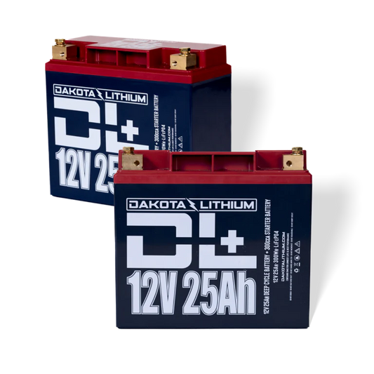 Dakota Lithium + 12V 25Ah LiFePO4 Battery Twin Pack