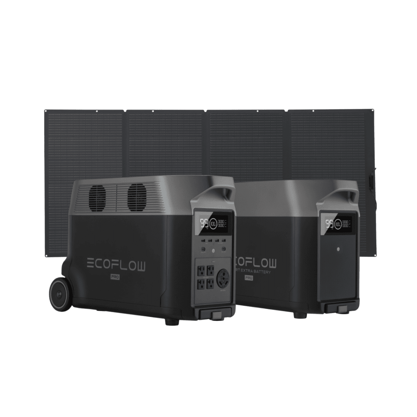 EcoFlow DELTA Pro + Smart Extra Battery + 400W Solar Panel - TMR500-MR500EB-MS720-US