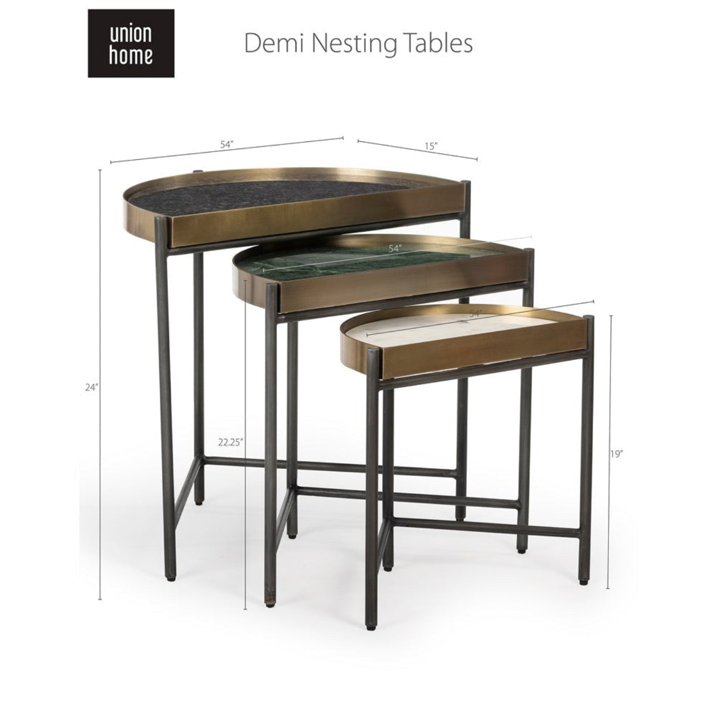 Union Home Demi Nesting Set of 3 -  LVR00128