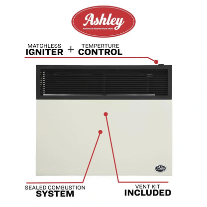 US stove 17,000 BTU direct vent propane wall heater