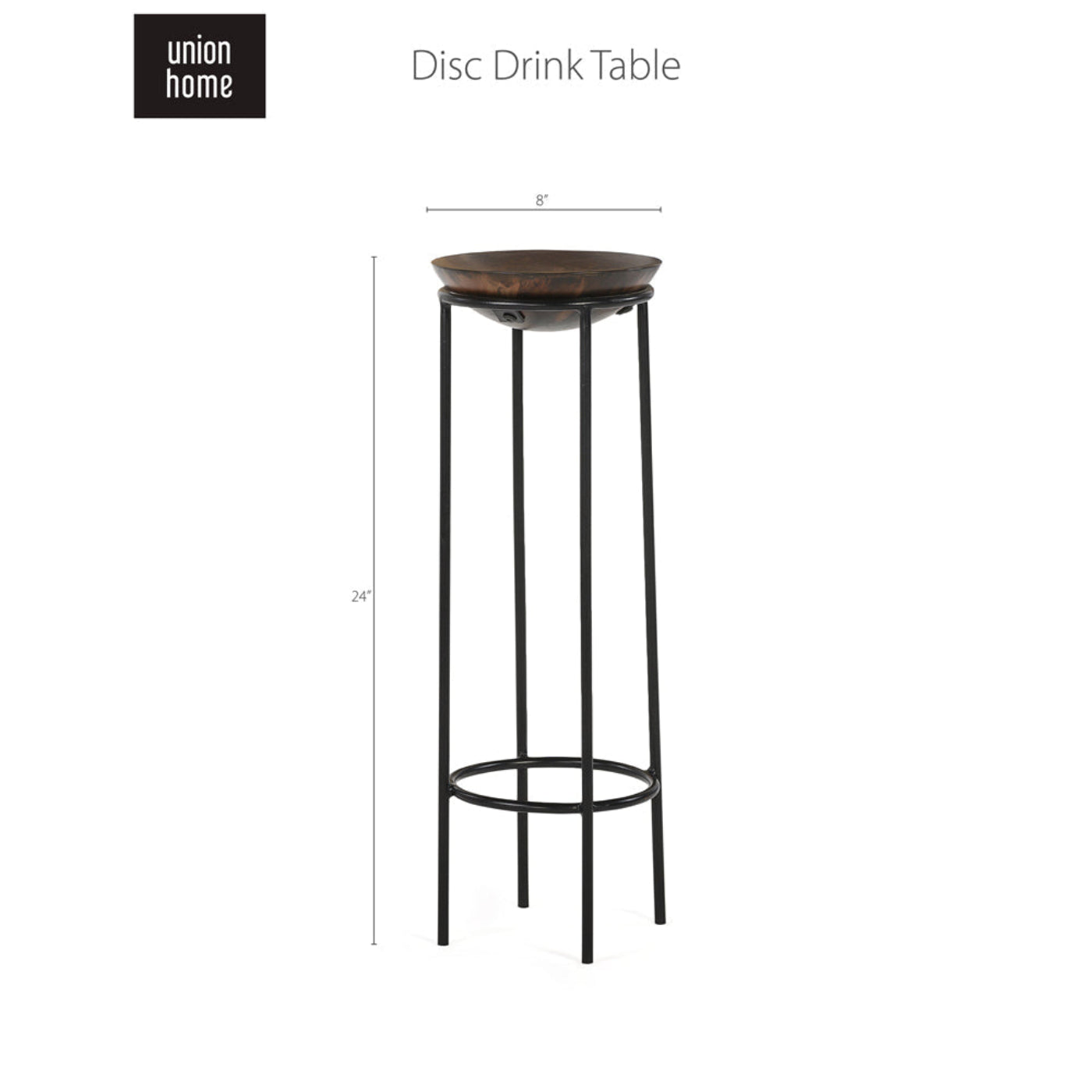 Union Home Disc Drink Table  - LVR00271