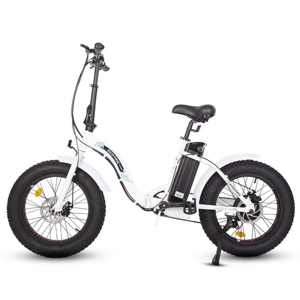 Ecotric 20inch black Portable and folding fat bike model Dolphin - C-DOL20LED-MBL-Z