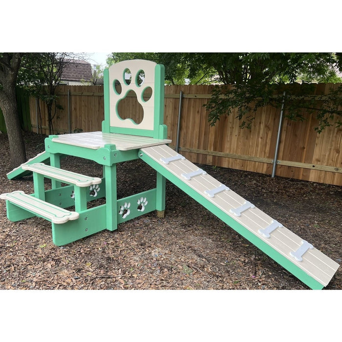 Puppy Scapes Double Ramp w/ Paw Print - PS-DRWPP