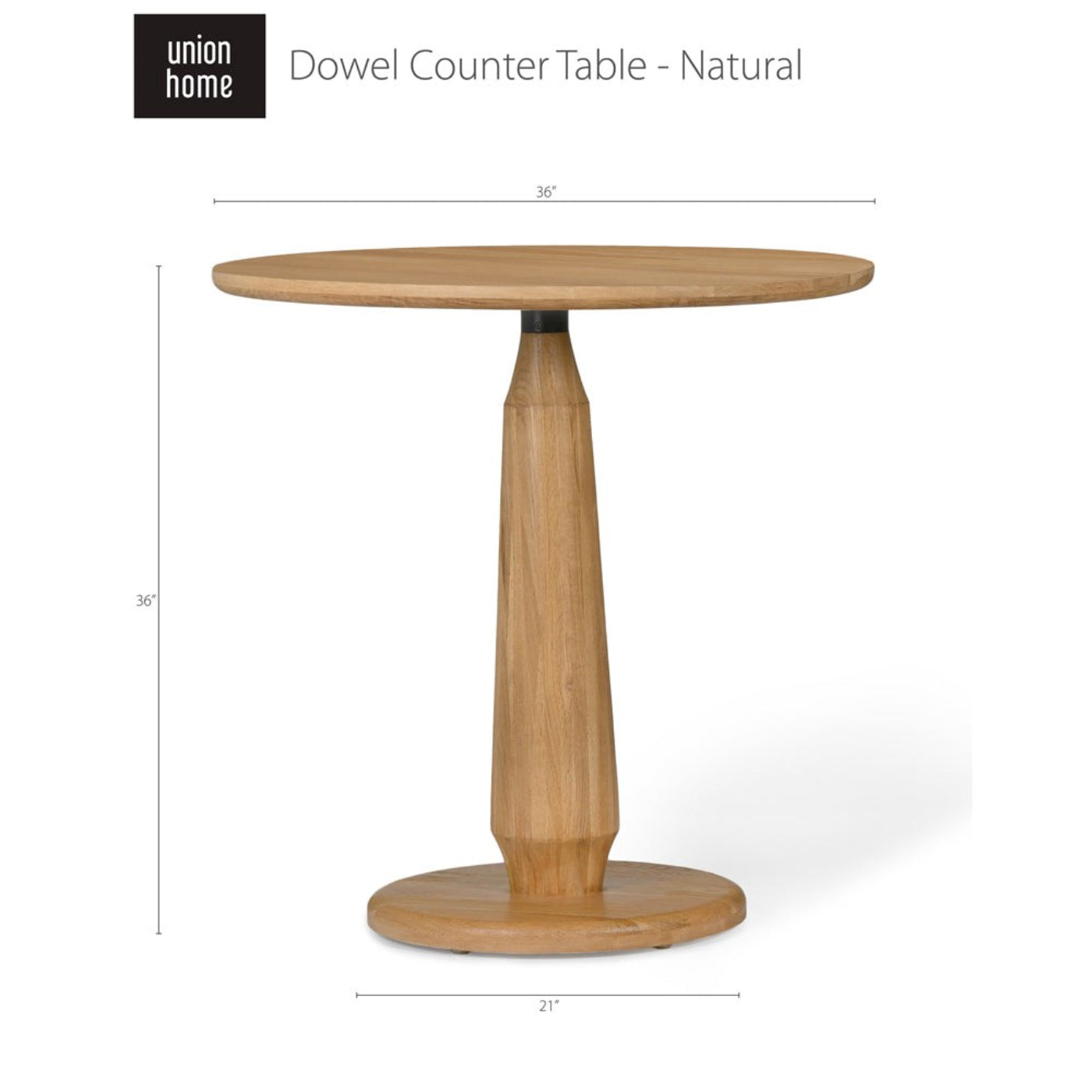 Union Home Dowel Counter Table - Natural - DIN00166