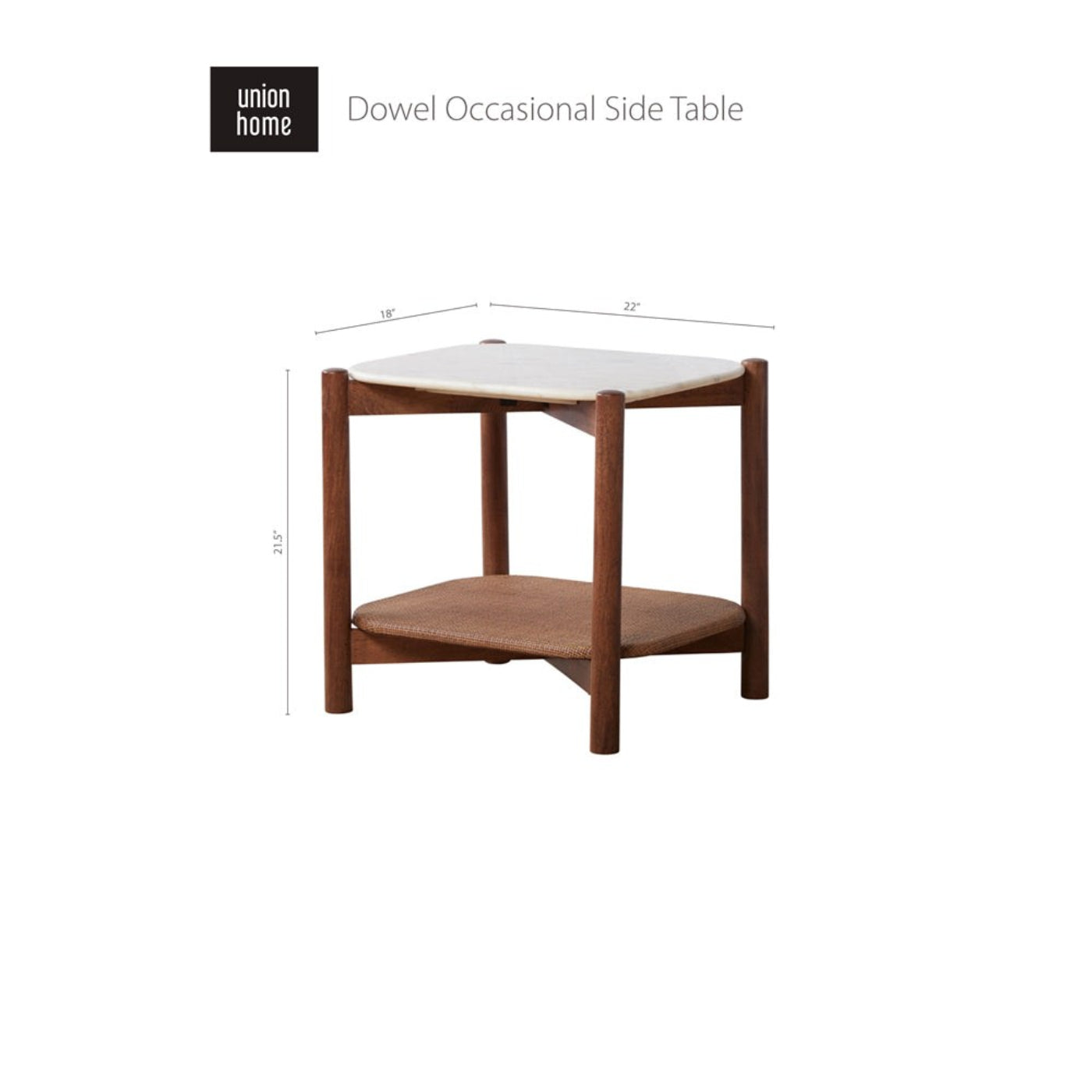 Union Home Dowel Occasional Side Table  - LVR00269