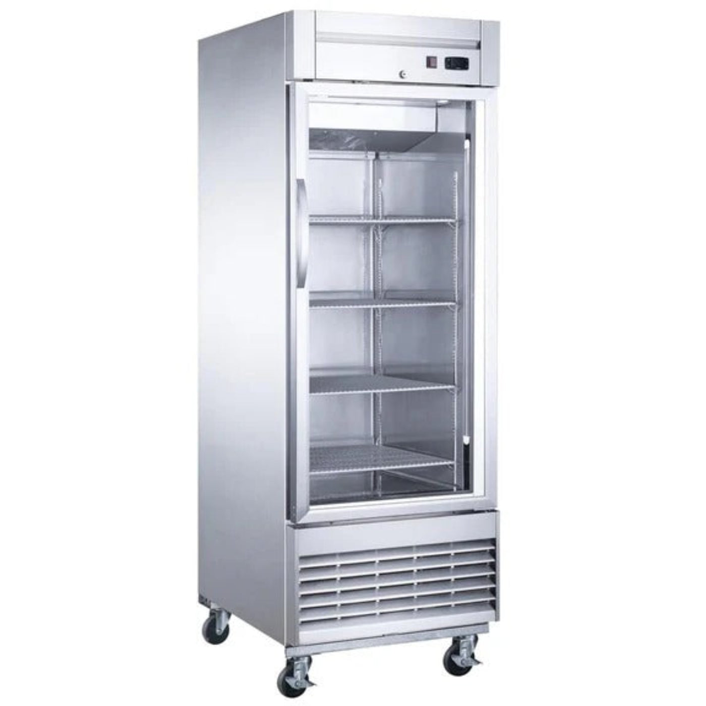Dukers D28R-GS1 28" Single Glass Door Bottom Mount Reach-In Refrigerator 17.79 Cu. Ft. - D28R-GS1