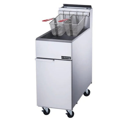 Dukers DCF3-NG 40 lb. Floor Fryer with 3 Tube Burner 90,000 BTU Natural Gas - DCF3-NG