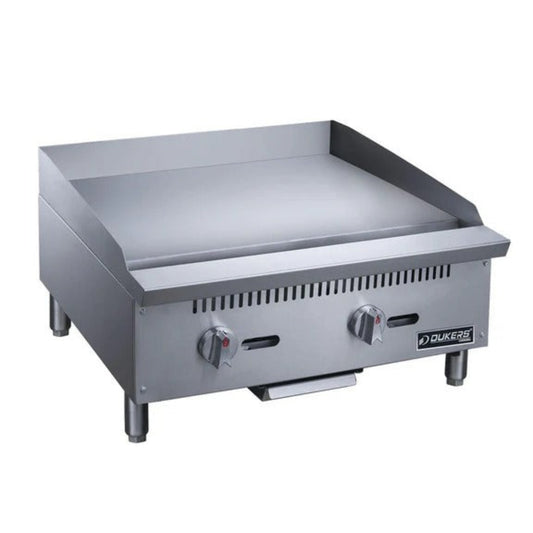 Dukers DCGM24 24" Gas Countertop Two Burner Griddle 60,000 BTU - DCGM24