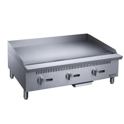 Dukers DCGMA36 36" Gas Countertop Three Burner Heavy Duty Griddle 90,000 BTU - DCGMA36