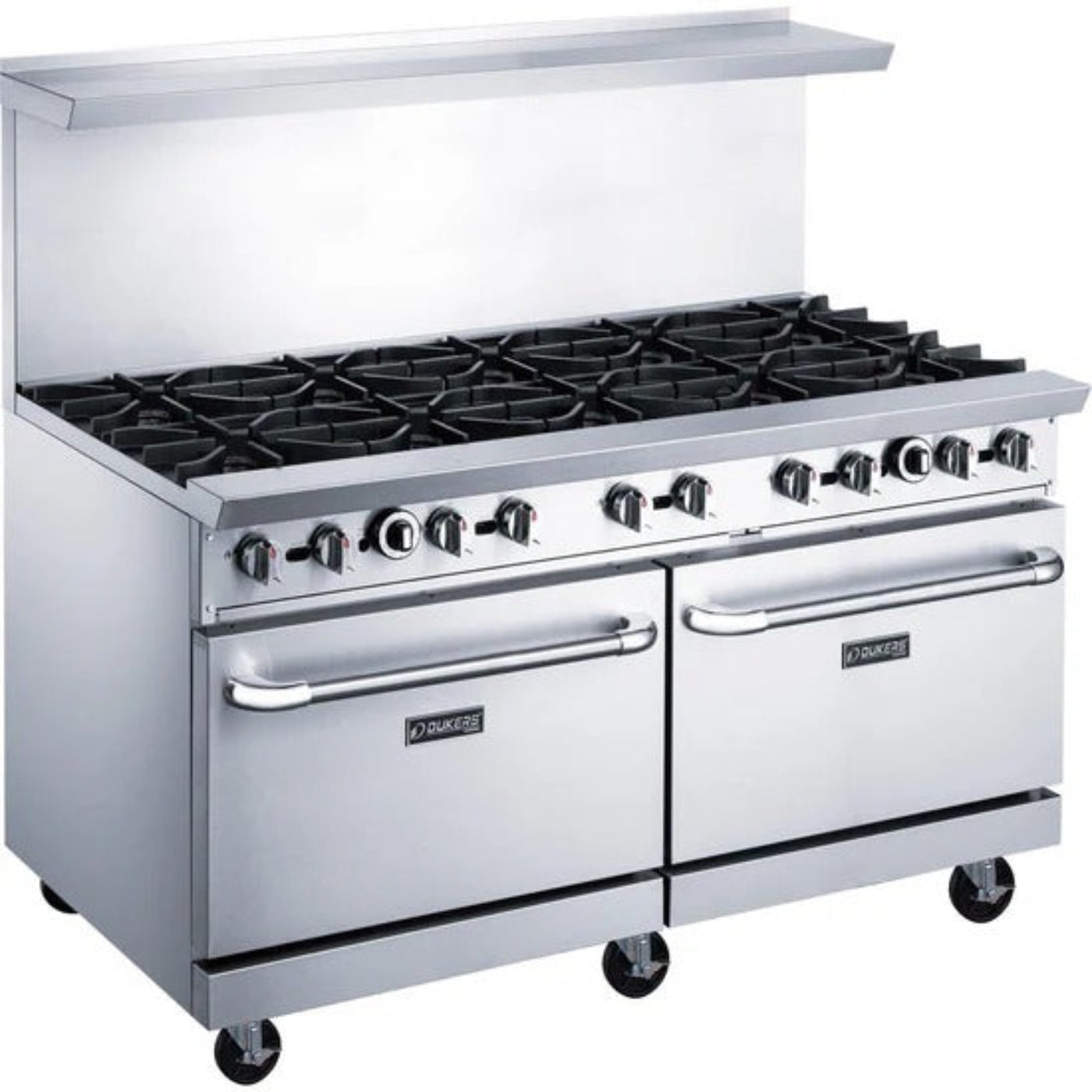 Dukers DCR60-10B 60" Natural Gas Range with (10) Open Burners - DCR60-10B