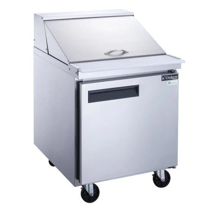 Dukers DSP29-12M-S1 29" One Door Mega Top Refrigerated Salad and Sandwich Prep Table - DSP29-12M-S1