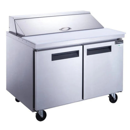 Dukers DSP48-12-S2 48" Two Door Refrigerated Salad and Sandwich Prep Table - DSP48-12-S2