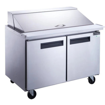 Dukers DSP60-24M-S2 60" Two Door Mega Top Refrigerated Salad and Sandwich Prep Table - DSP60-24M-S2