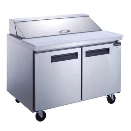 Dukers DSP72-18-S3 72" Three Door Refrigerated Salad and Sandwich Prep Table - DSP72-18-S3