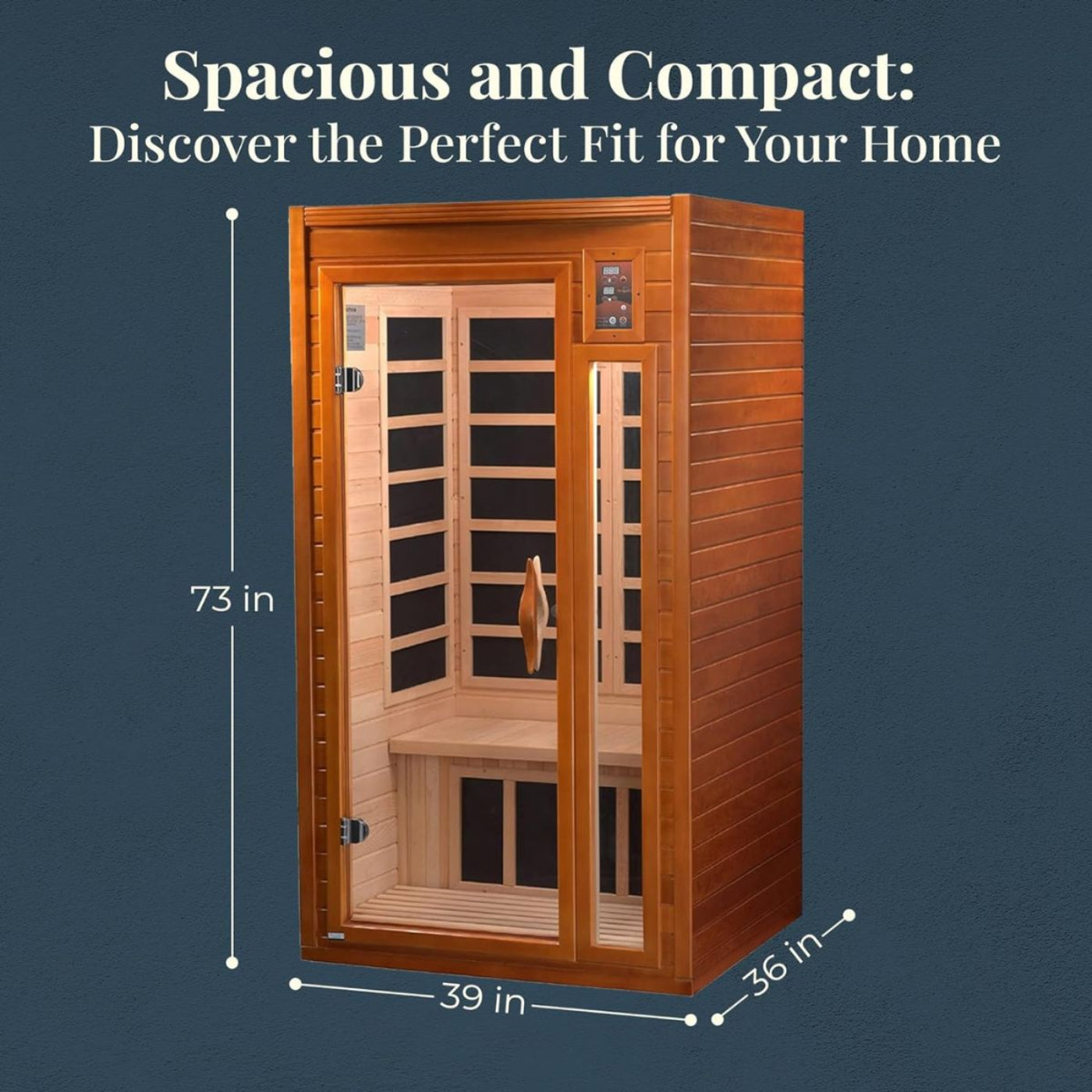 Dynamic Barcelona 1-Person Low EMF FAR Infrared Sauna (DYN-6106-01) - DYN-6106-01