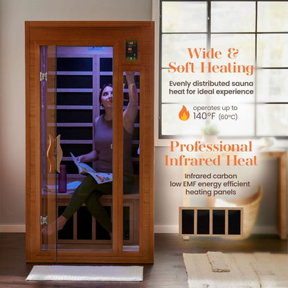 Dynamic Barcelona 1-Person Low EMF FAR Infrared Sauna (DYN-6106-01) - DYN-6106-01