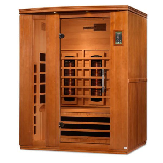 Dynamic Saunas Lugano 3 Person Low EMF Infrared Sauna (DYN-6336-02) - DYN-6336-02
